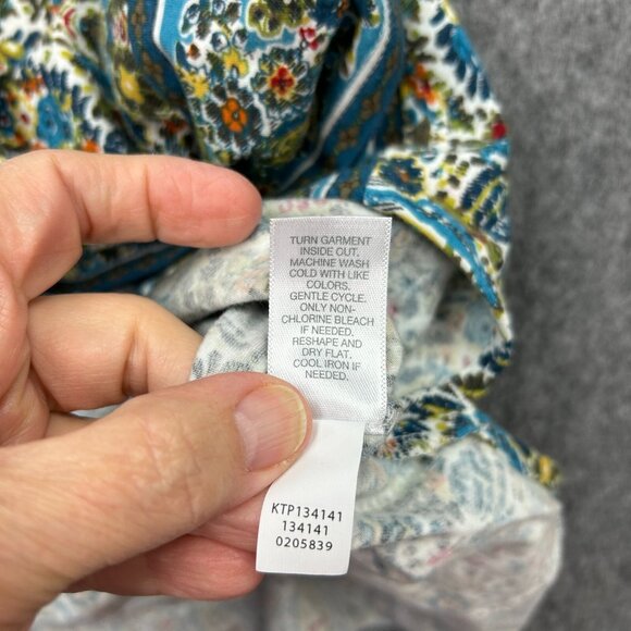 J. Jill Long Sleeve Pullover Tunic Women's Size Medium Floral Print - Picture 5 of 9